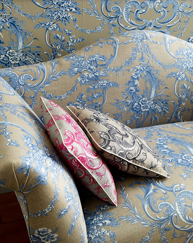 Toile De Jouy Fabric Uk - HD Wallpaper 