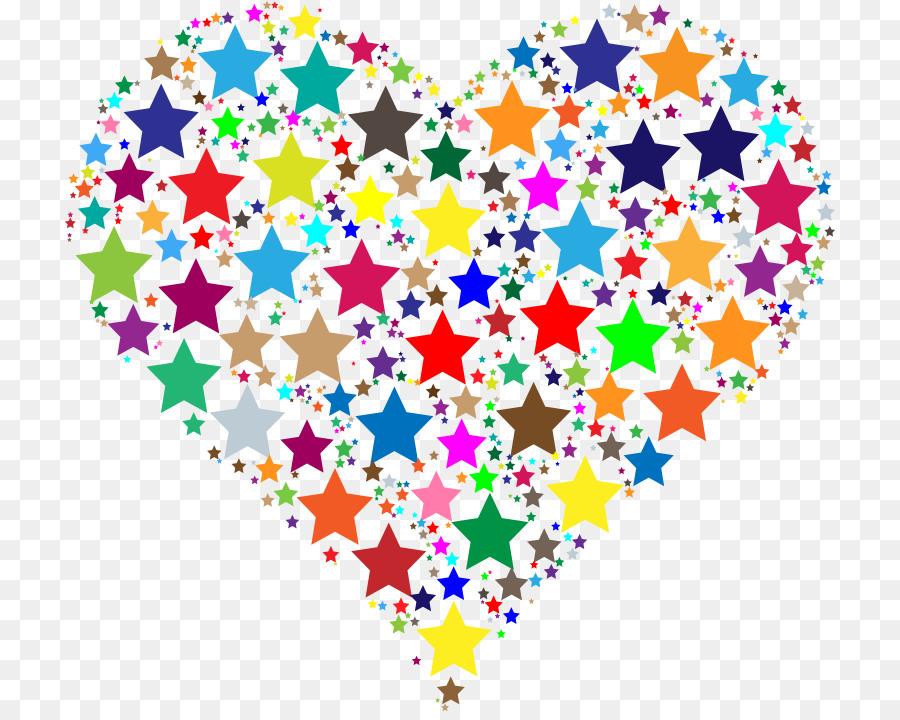 Herzen Desktop Wallpaper Clip Art - Hearts And Stars Clipart Colorful Stars And Hearts - HD Wallpaper 
