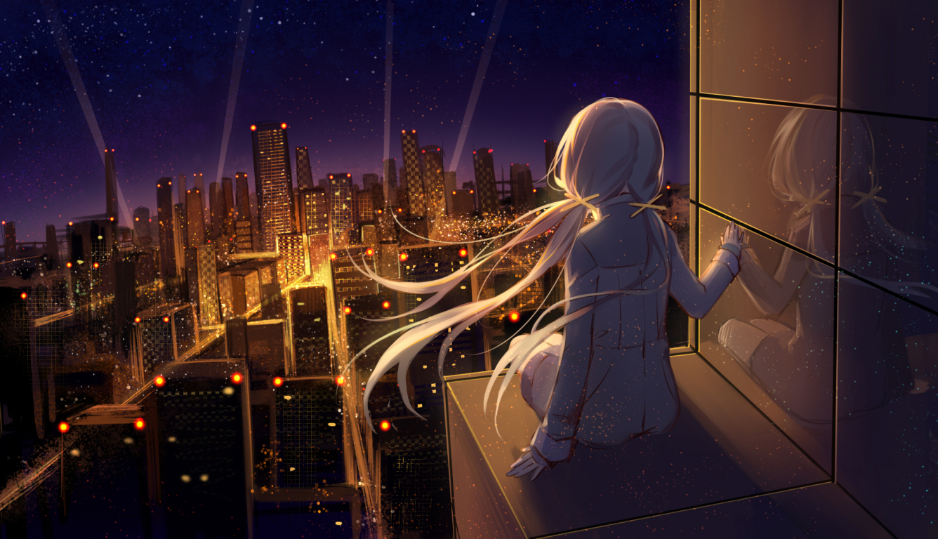 Girl Looking At Stars - HD Wallpaper 