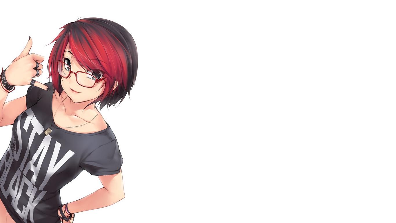 Wallpaper Girl, Anime, Teenager - Anime Girl Short Hair - HD Wallpaper 