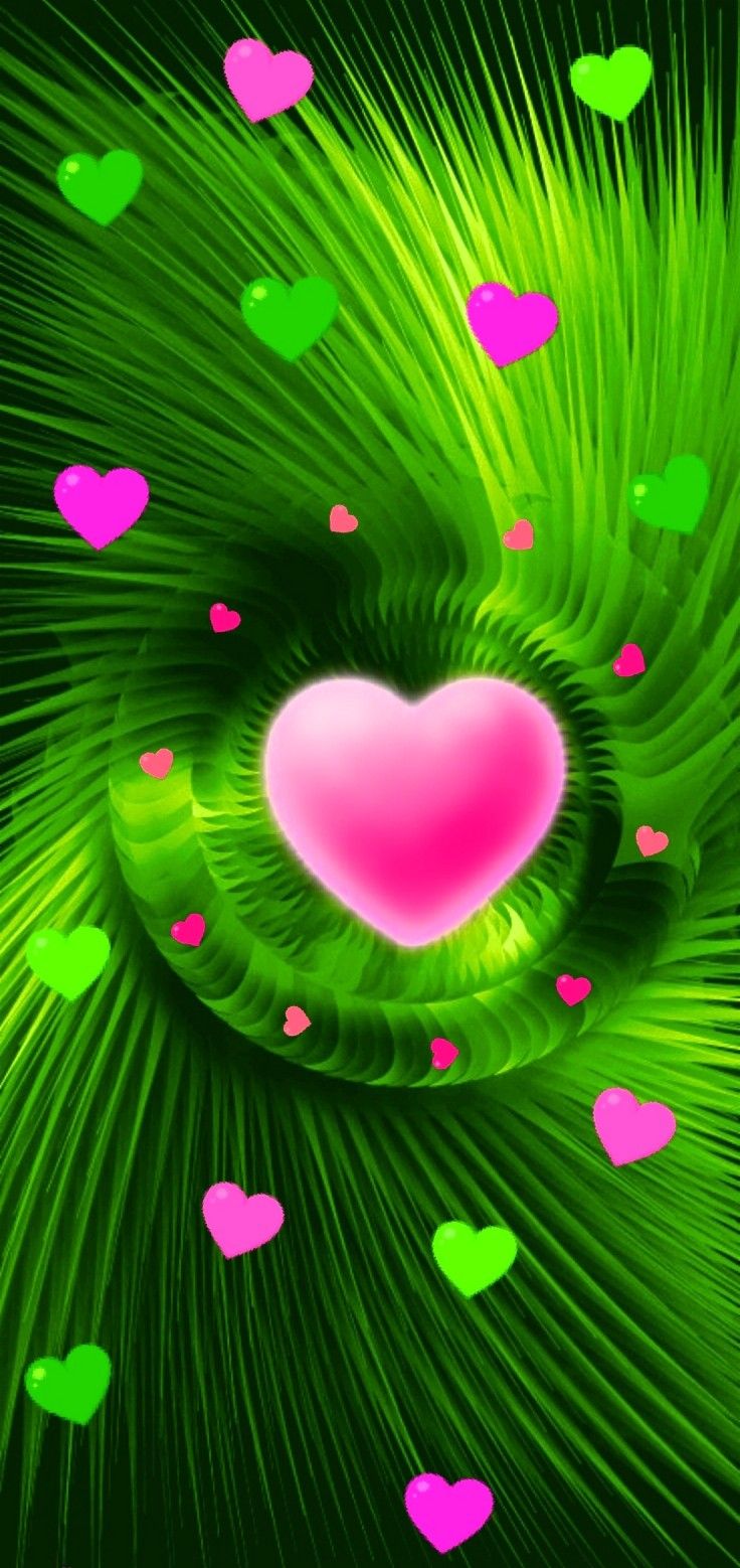 Green Screen Heart Gif - HD Wallpaper 