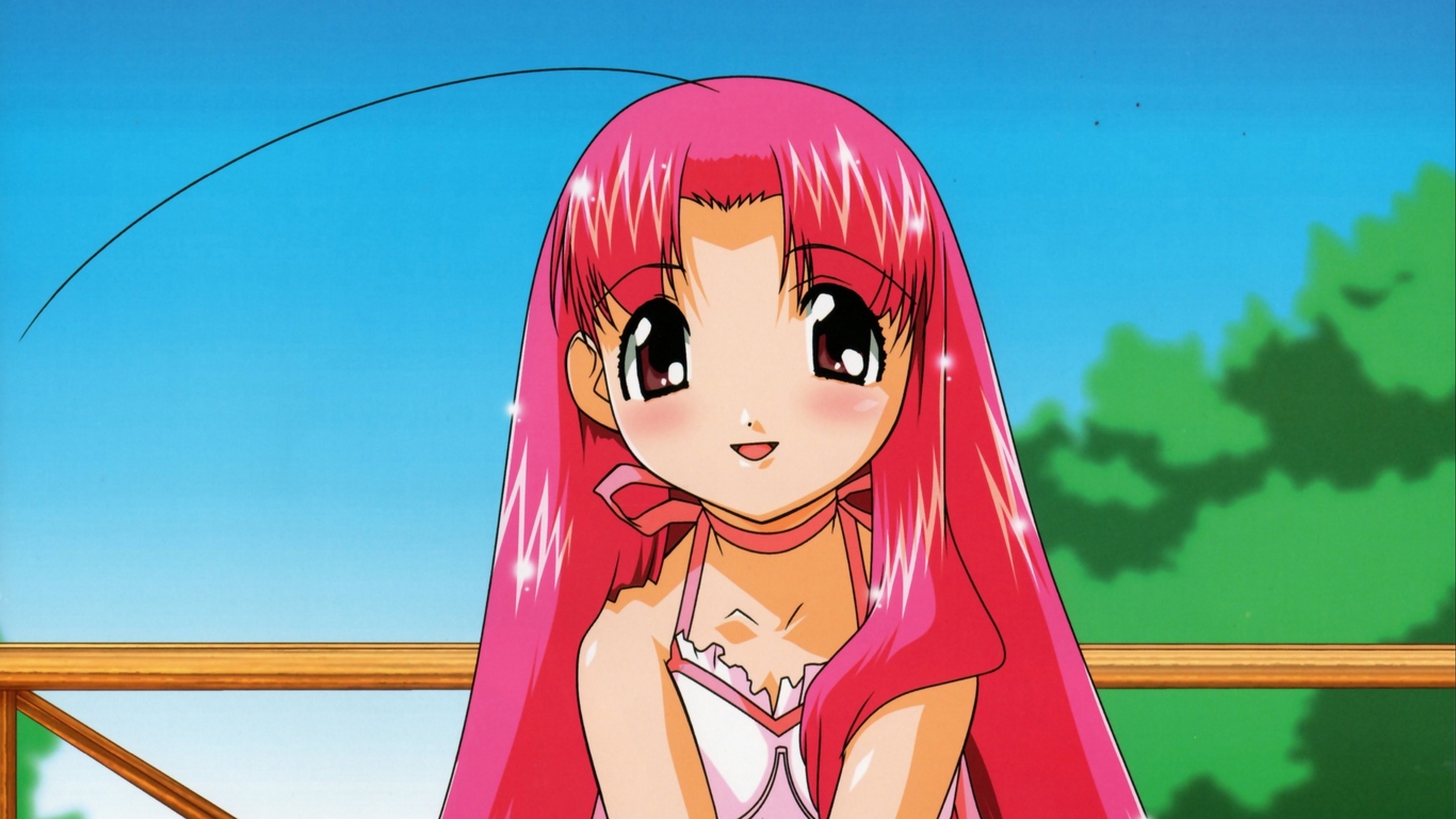 Wallpaper Girl, Cute, Summer, Hair, Pink - Angel Tales Full Anime - HD Wallpaper 