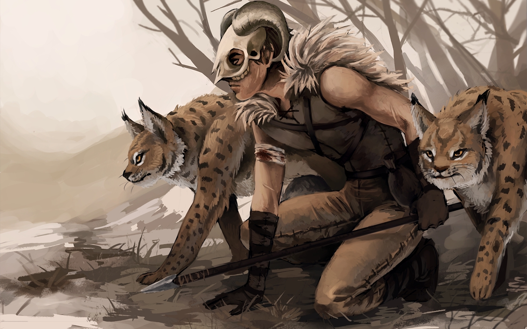 Art, Lynx, Predator, Guy, Mask, Spear, Hunting - Predator Mask - 1680x1050 Wallpaper Art, Lynx, Predator, Guy, Mask, Spear, Hunting - Predator Mask - 1680x1050 Wallpaper