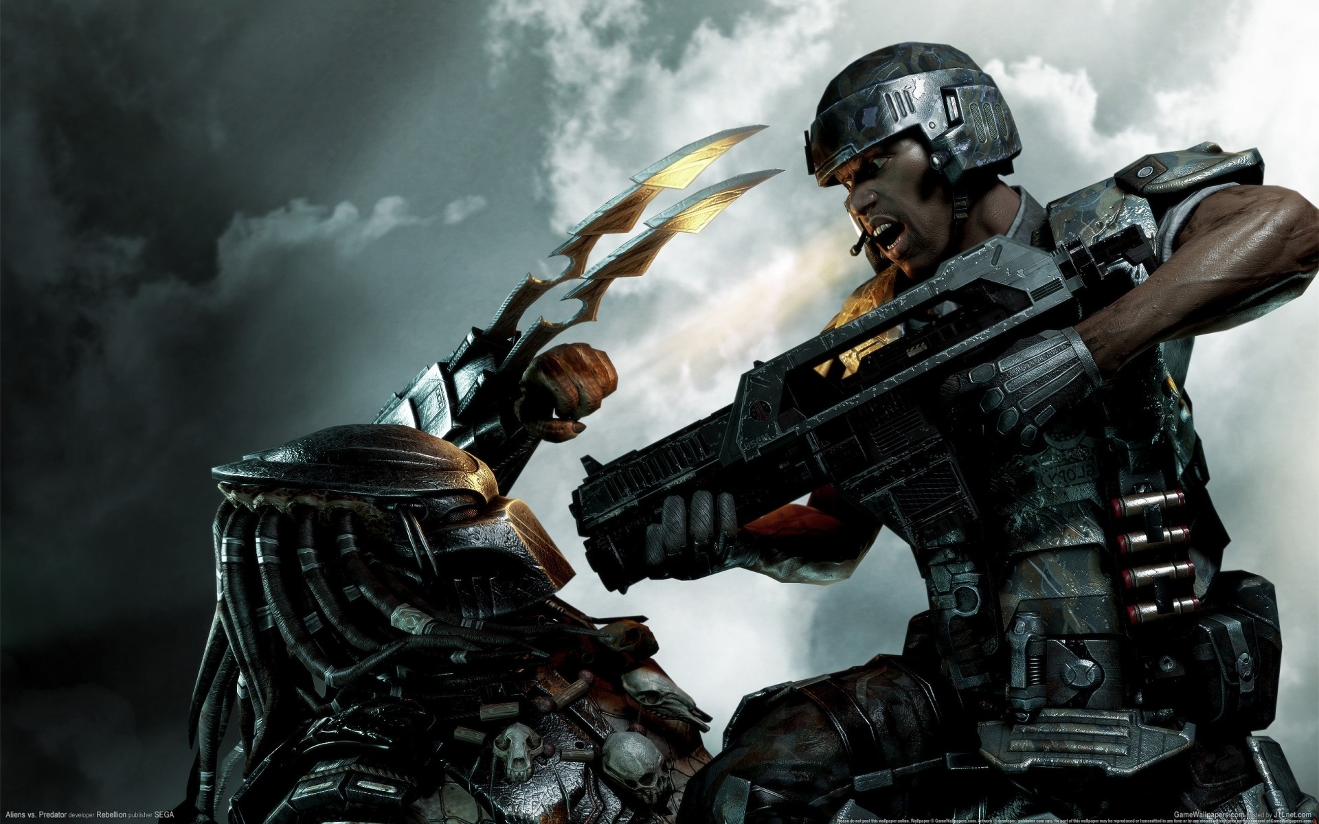 Other Games War Military Weapon Soldier Army Battle - Alien Vs Predator Soldier - HD Wallpaper 