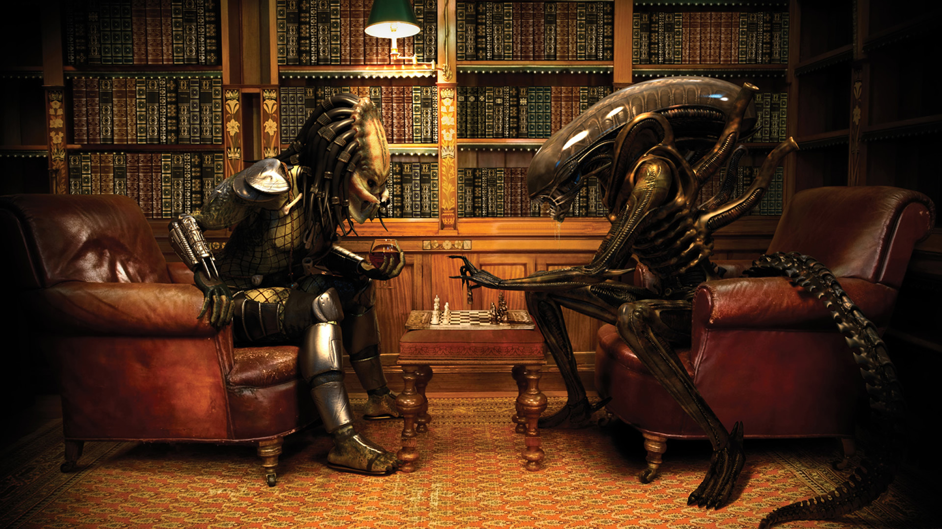 Predator Vs Alien Chess Set - HD Wallpaper 