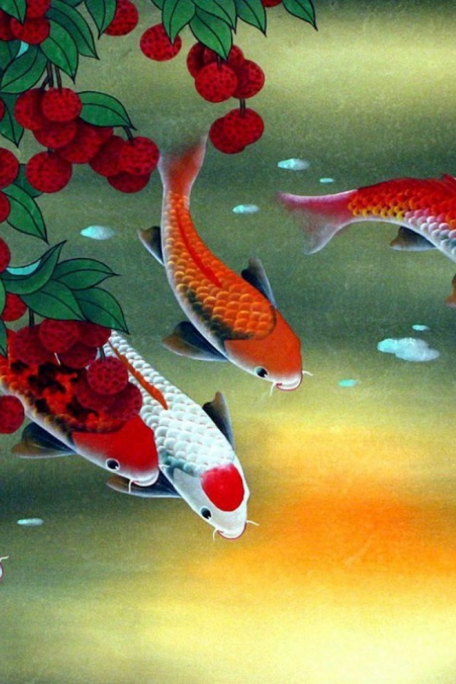 Koi Wallpaper For Iphone-8lp7ez6 - Feng Shui Wallpaper Iphone - HD Wallpaper 