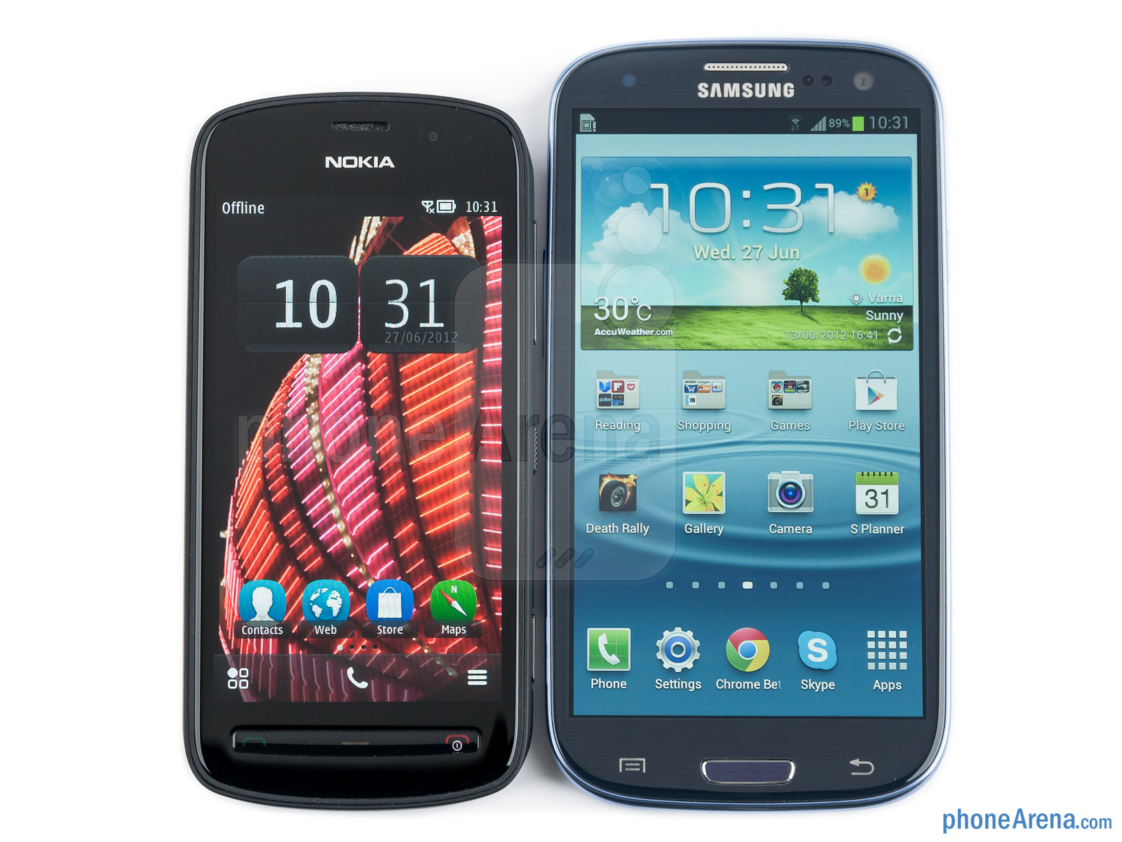 The Nokia 808 Pureview And The Samsung Galaxy S Iii - Nokia N808 - HD Wallpaper 