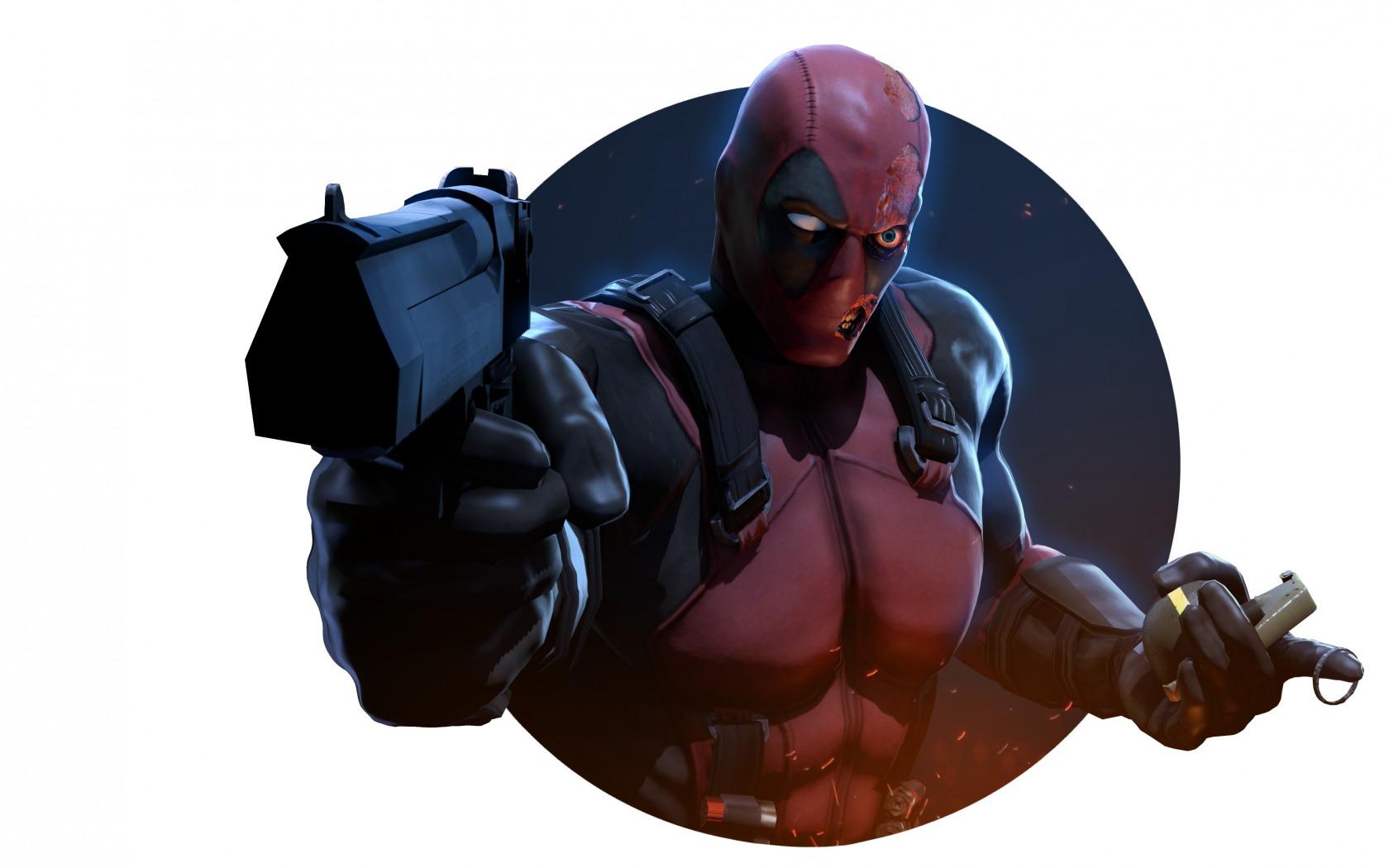Deadpool, Marvel Comics, Comic - Deadpool With Gun Wallpaper In 4k - HD Wallpaper 