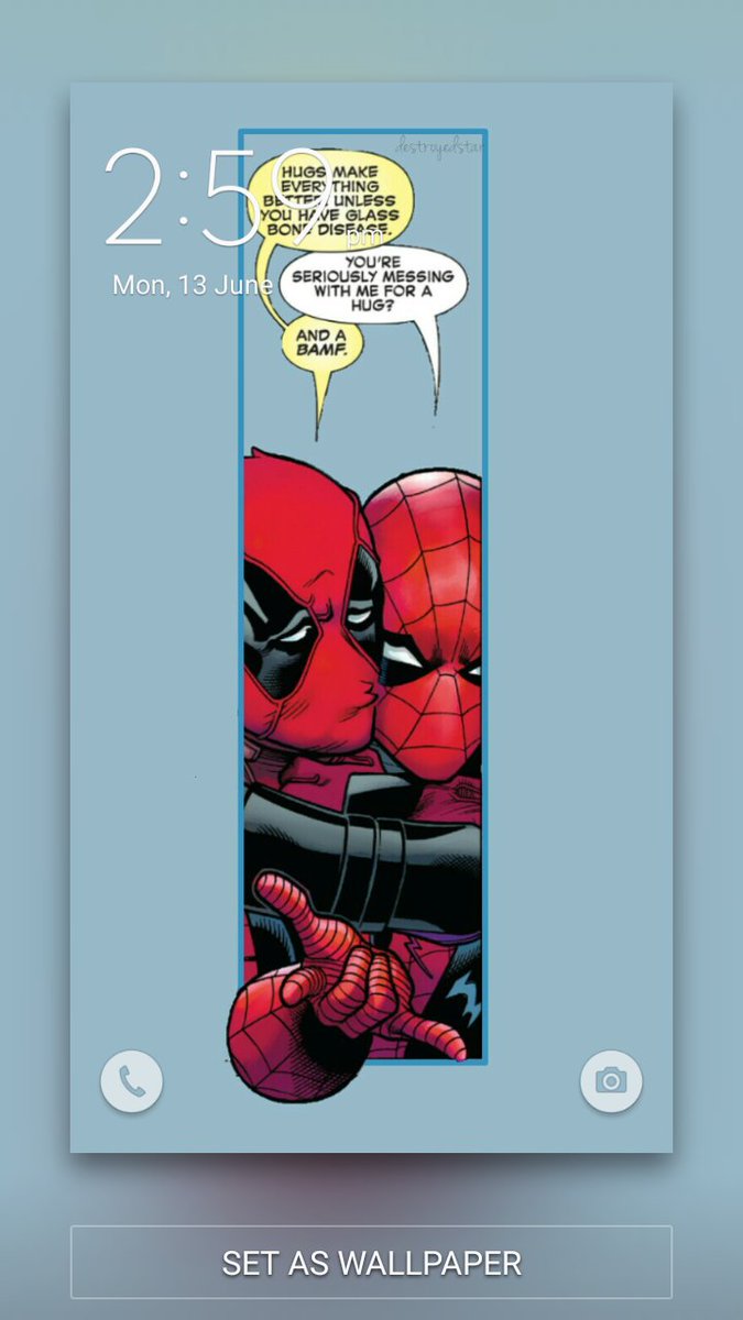 Deadpool And Spiderman Lockscreen - HD Wallpaper 