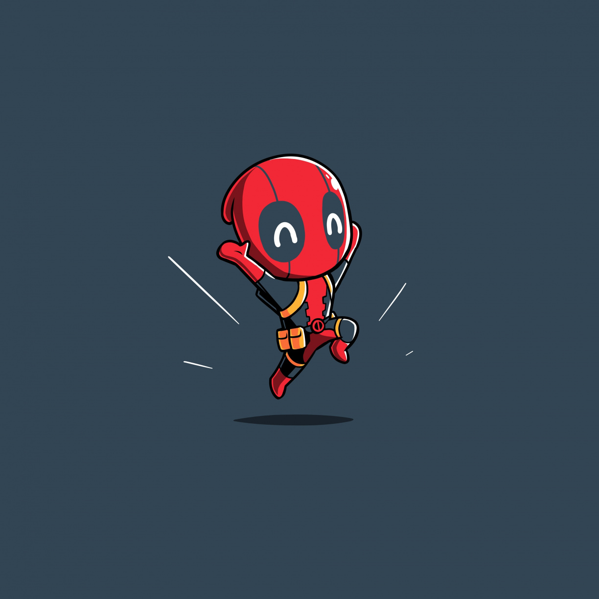 Minimal, Miniature Art, Deadpool, Wallpaper - Cartoon - HD Wallpaper 