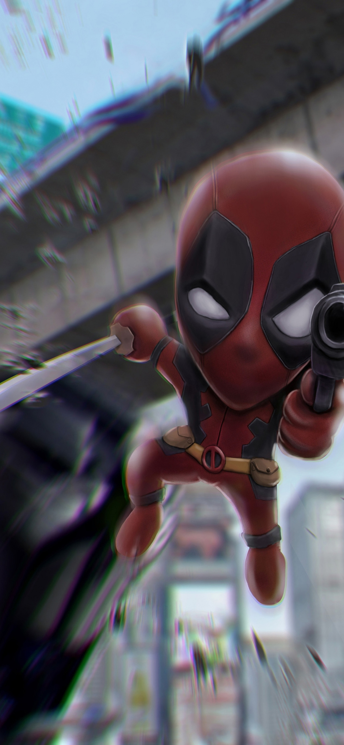 Deadpool 2, Gun And Sword, Fan Art, Wallpaper - Deadpool 2 Wallpaper Iphone - HD Wallpaper 