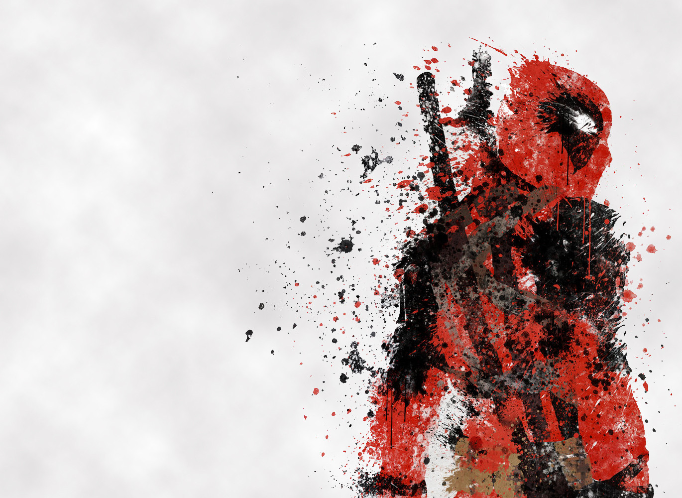 Deadpool Paint - HD Wallpaper 