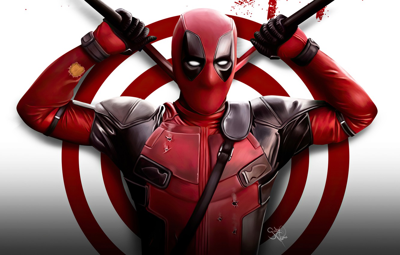 Photo Wallpaper Hero, Costume, Swords, Deadpool - Deadpool Hd 4k - HD Wallpaper 