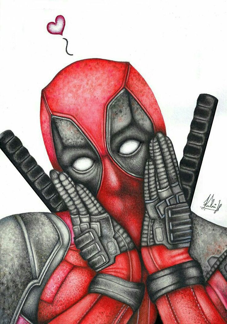 Hd Quality Wallpaper - Deadpool Drawing - HD Wallpaper 