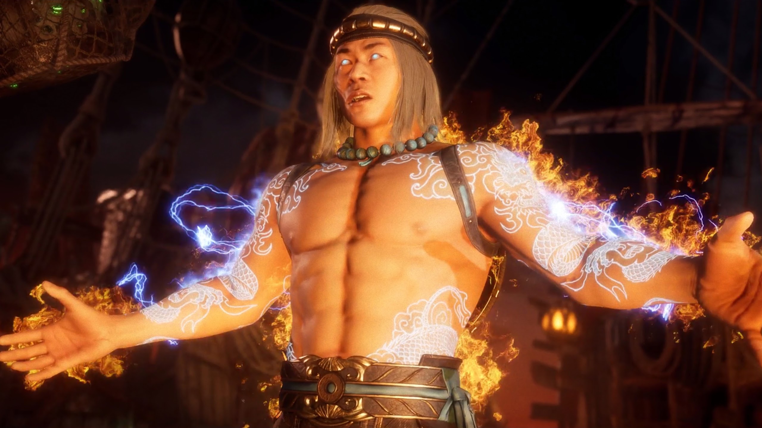 Fire God, Liu Kang, Mortal Kombat 11, 4k, - Mortal Kombat 11 Liu Kang Fire God - HD Wallpaper 