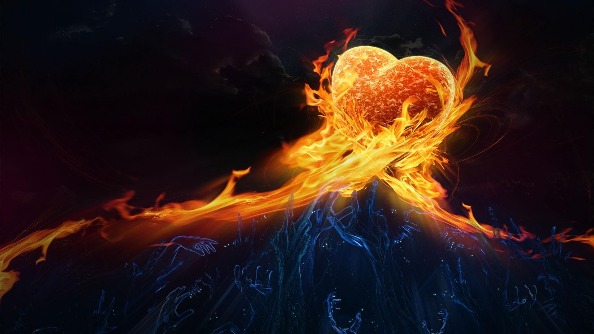 Fire Love - HD Wallpaper 