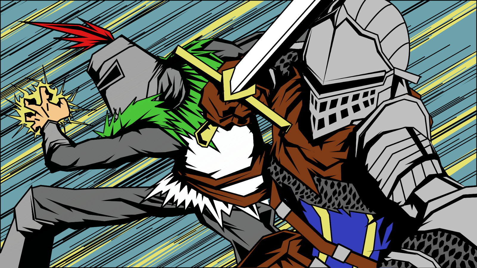 Bloodborne Wallpaper - Gurren Lagann Crossover Art - HD Wallpaper 