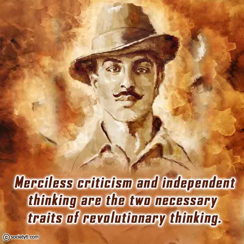 Bhagat Singh Quotes Image3 - Happy Birthday Bhagat Singh - HD Wallpaper 