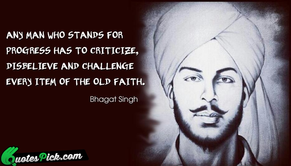 Bhagat Singh Images With Quotes Kootation - Bhagat Singh God Quotes - HD Wallpaper 