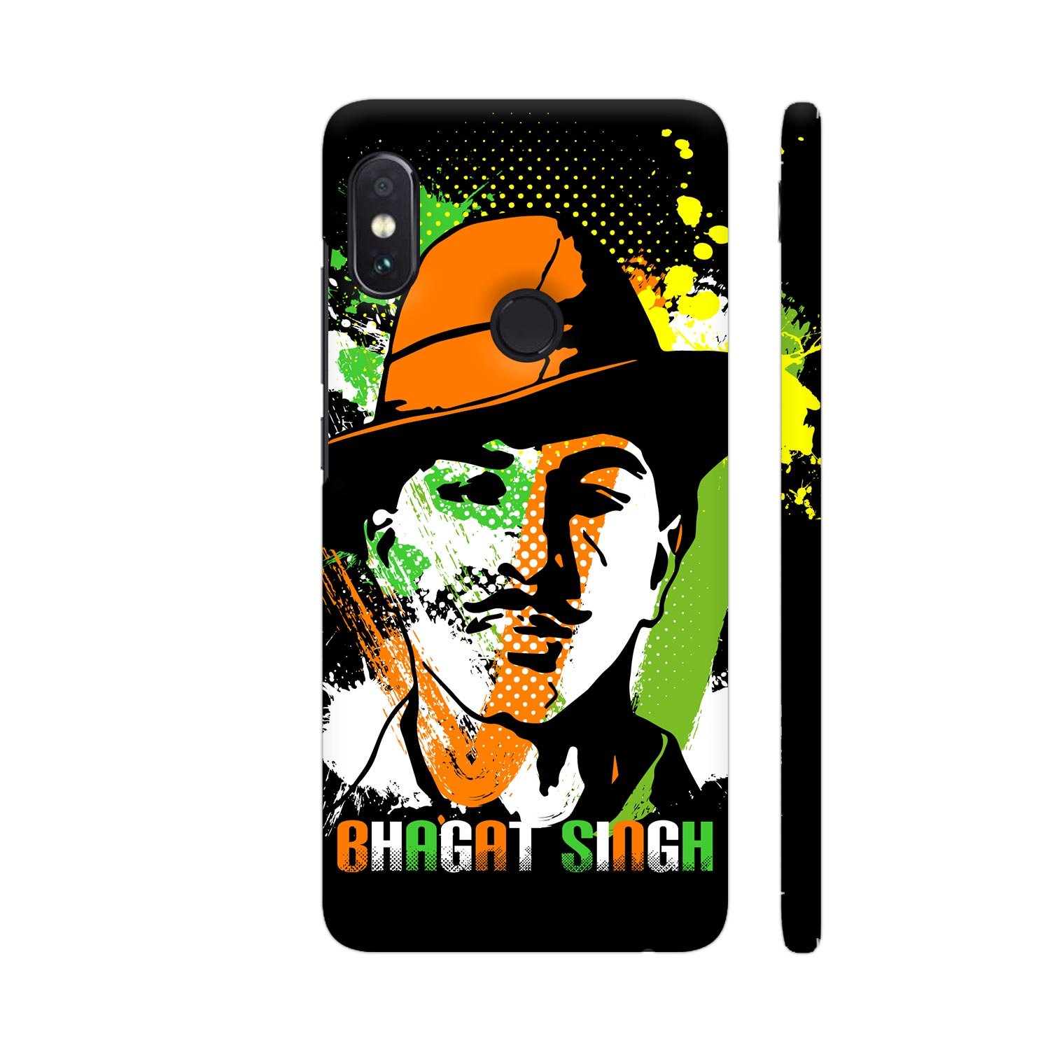 Colorpur Bhagat Singh Painting On Black Printed Back - All India Youth Federation - HD Wallpaper 
