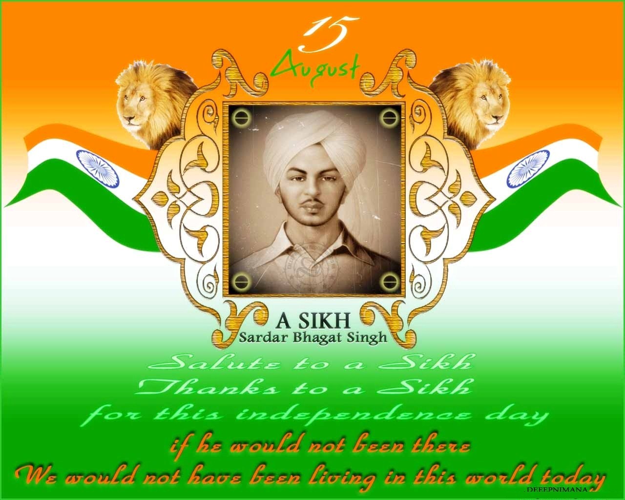 15 Aug Celebrat Independence Day Image - Bhagat Singh Original - HD Wallpaper 