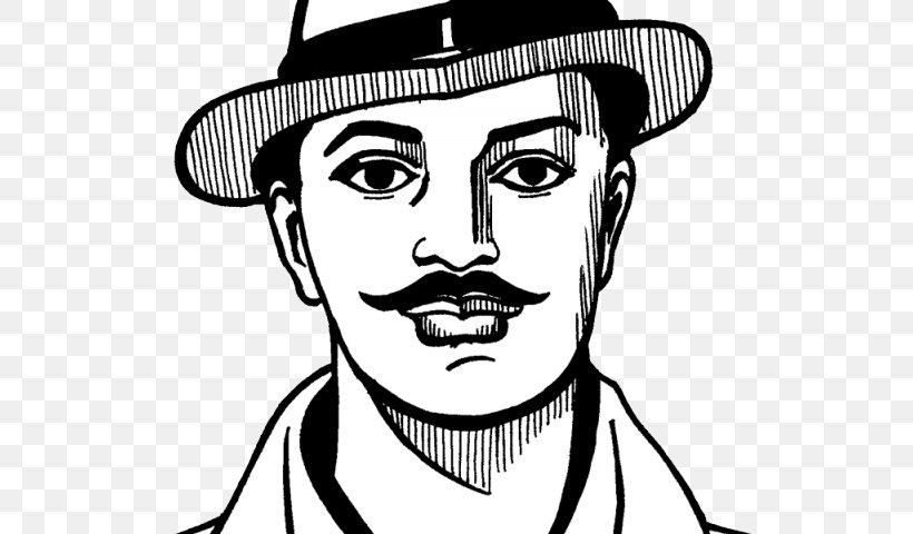 Bhagat Singh Khatkar Kalan Indian Independence Movement - Bhagat Singh Line Drawing - HD Wallpaper 