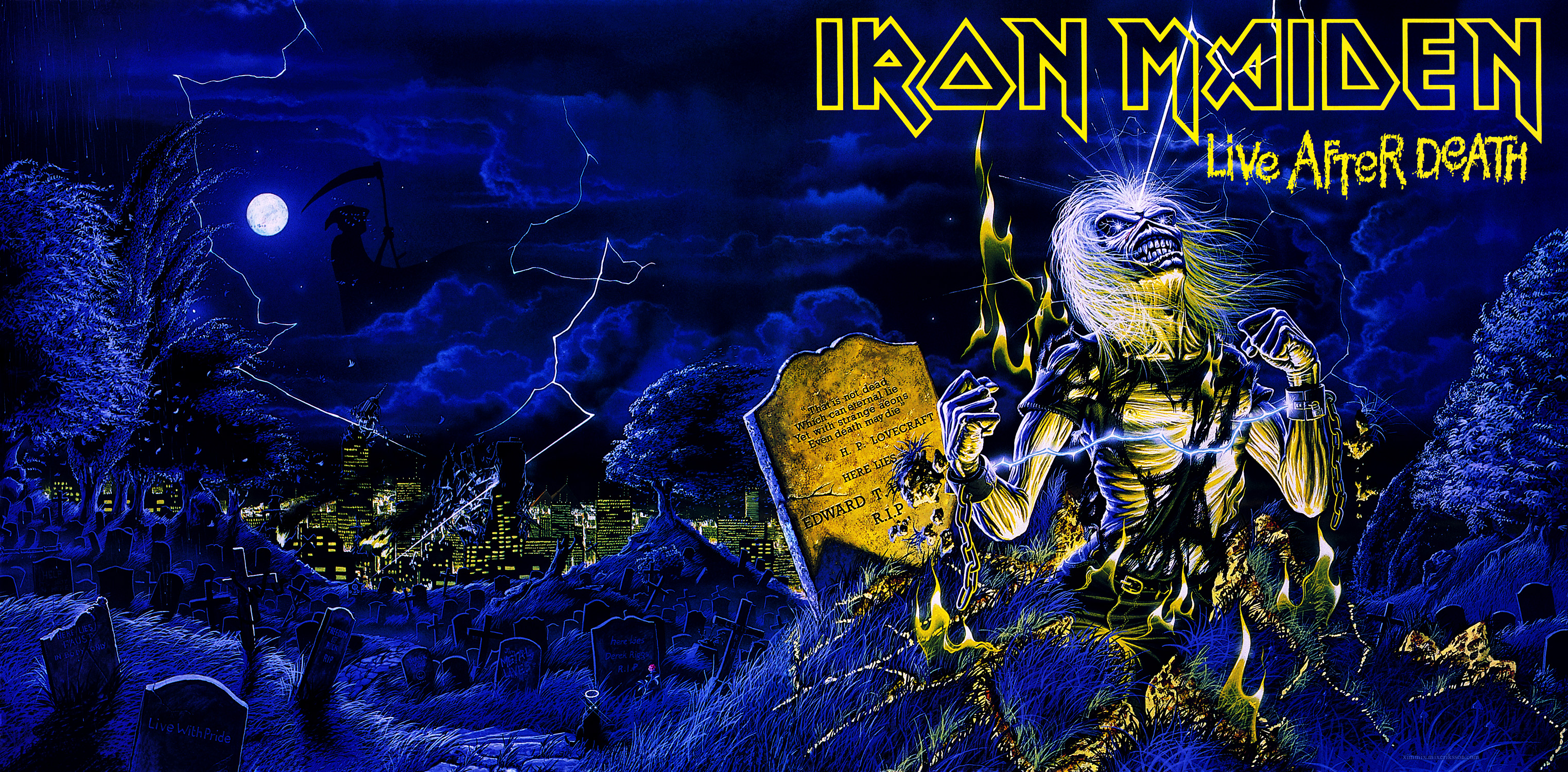 Iron Maiden Live After Death - HD Wallpaper 