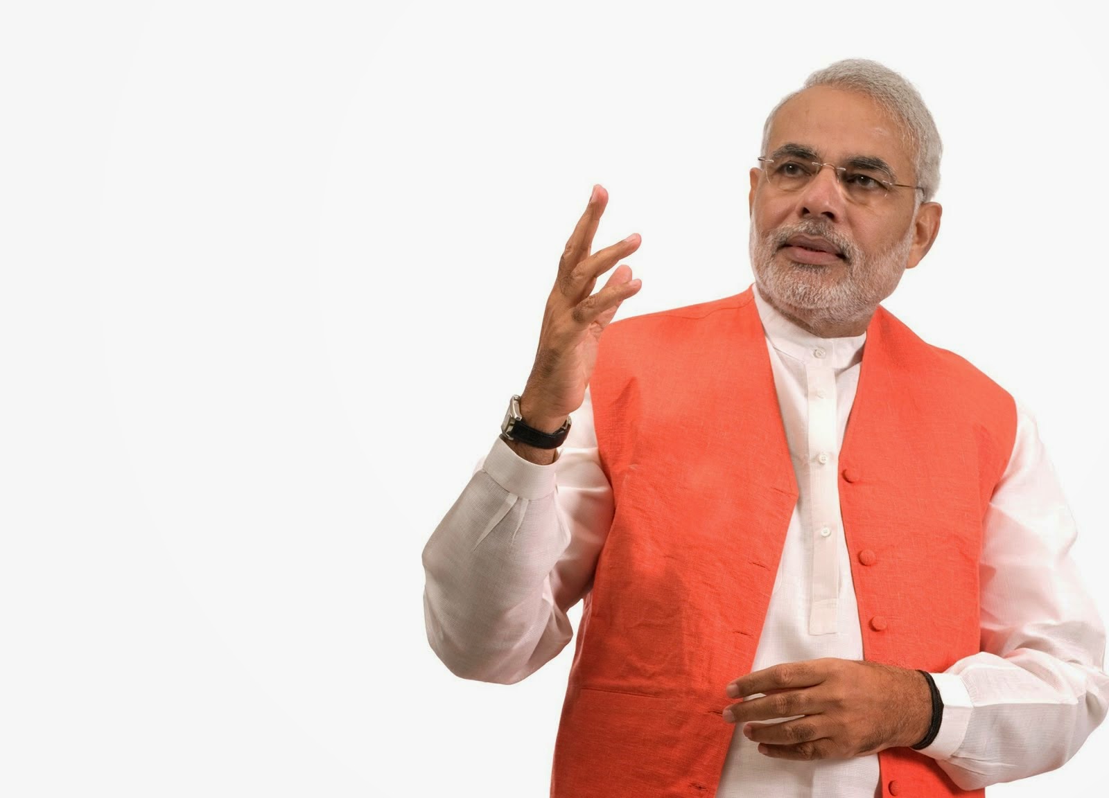 Narendra Modi Wallpapers - Modi With White Background - HD Wallpaper 