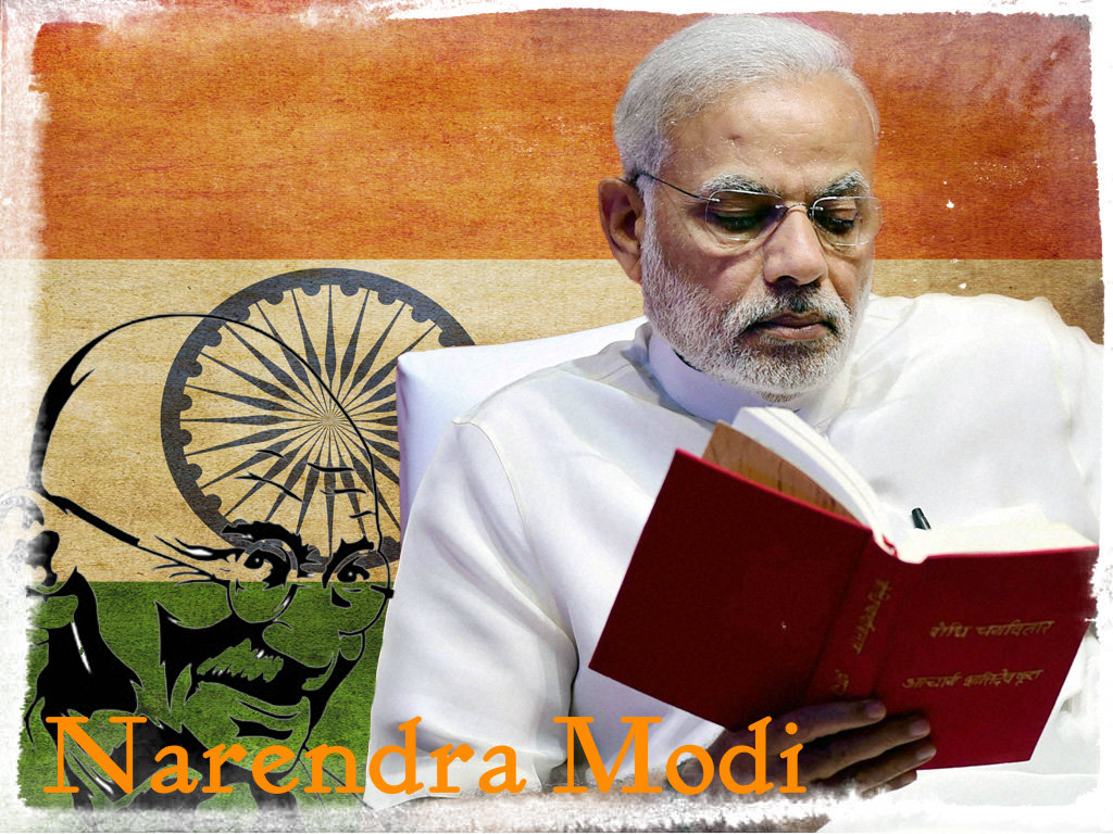 Narendra Modi Reading Books - HD Wallpaper 