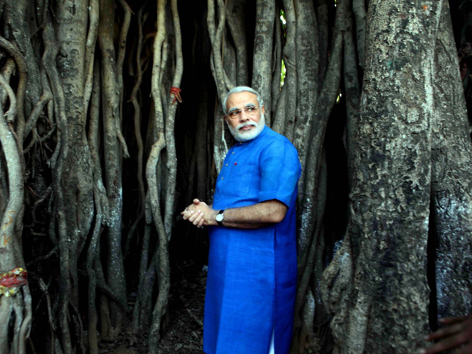 Namo Narendra Modi - Narendra Modi In Blue Kurta - HD Wallpaper 