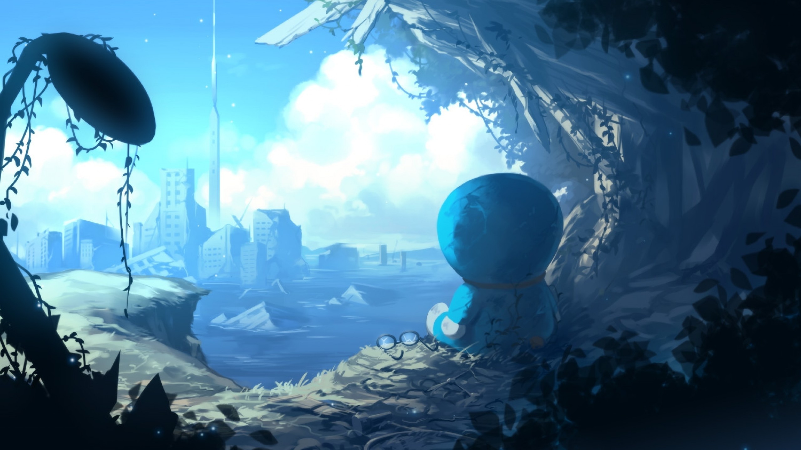 Doraemon, Apocalypse, Sky, Clouds, City - Sky Wallpaper Doraemon Hd - HD Wallpaper 