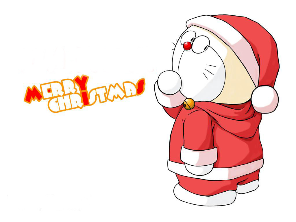 Wallpaper Doraemon, Giant, Suneo, Nobita, Sizuka - Doraemon Christmas - HD Wallpaper 