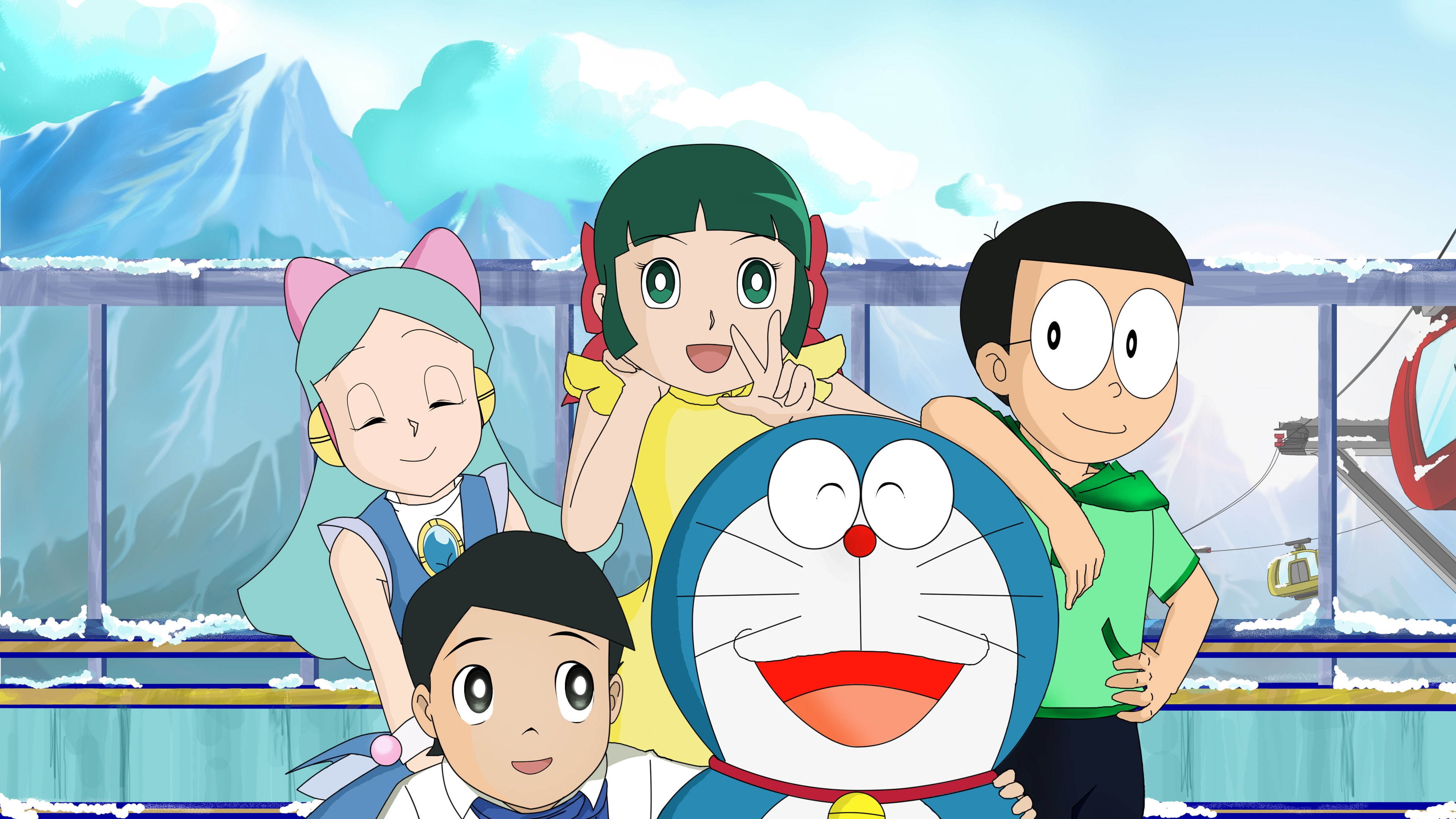 Doraemon And His Friends - HD Wallpaper 