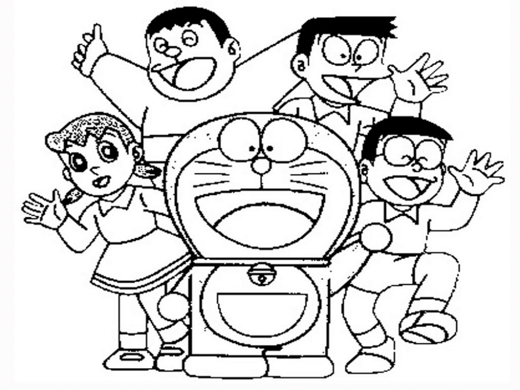 Drawing Colours Doraemon For Free Download - Doraemon Pictures To Colour -  1024x768 Wallpaper 
