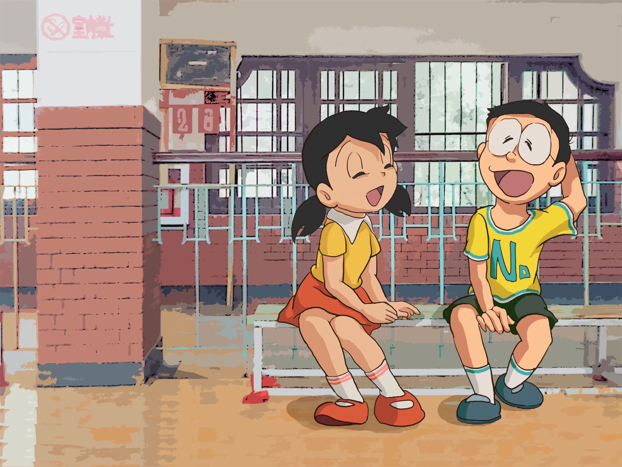 Nobita Nobi And Shizuka - HD Wallpaper 