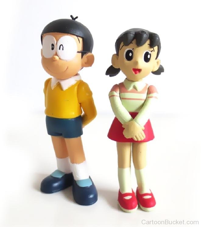 Nobita With Shizuka - Doraemon - HD Wallpaper 