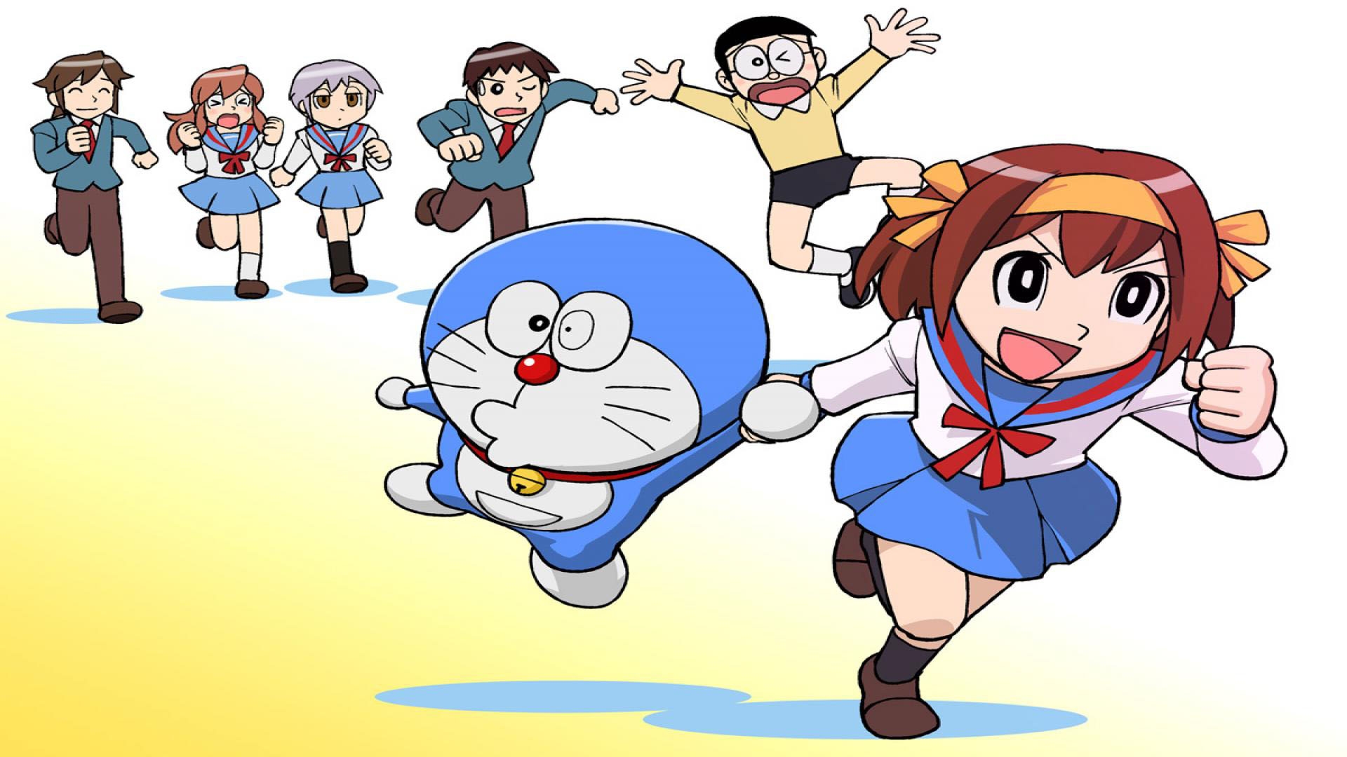 Doraemon Wallpaper - Doraemon Crossover - HD Wallpaper 