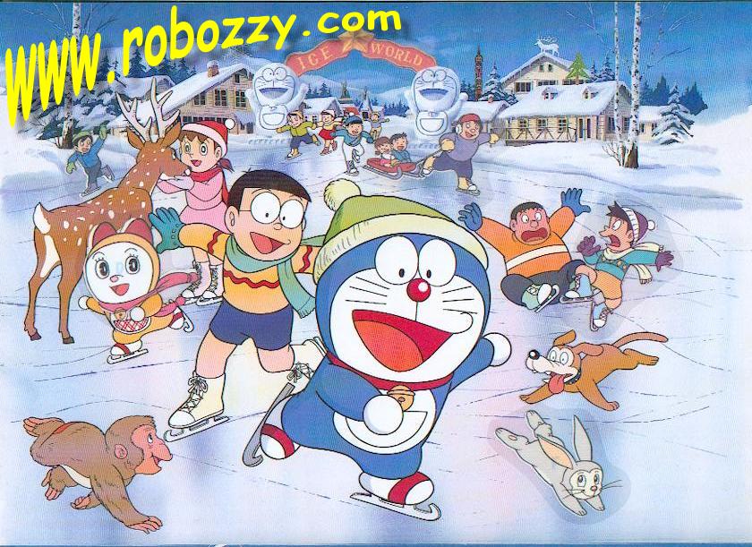 Doraemon Ice World - HD Wallpaper 