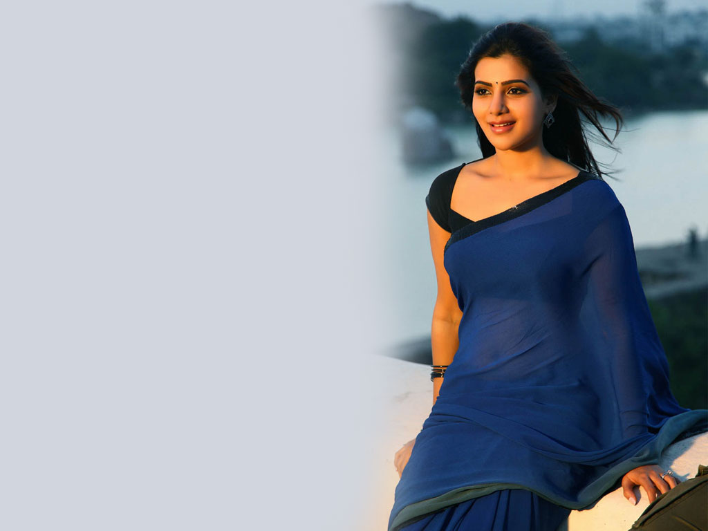 Samantha Pic In Saree - HD Wallpaper 
