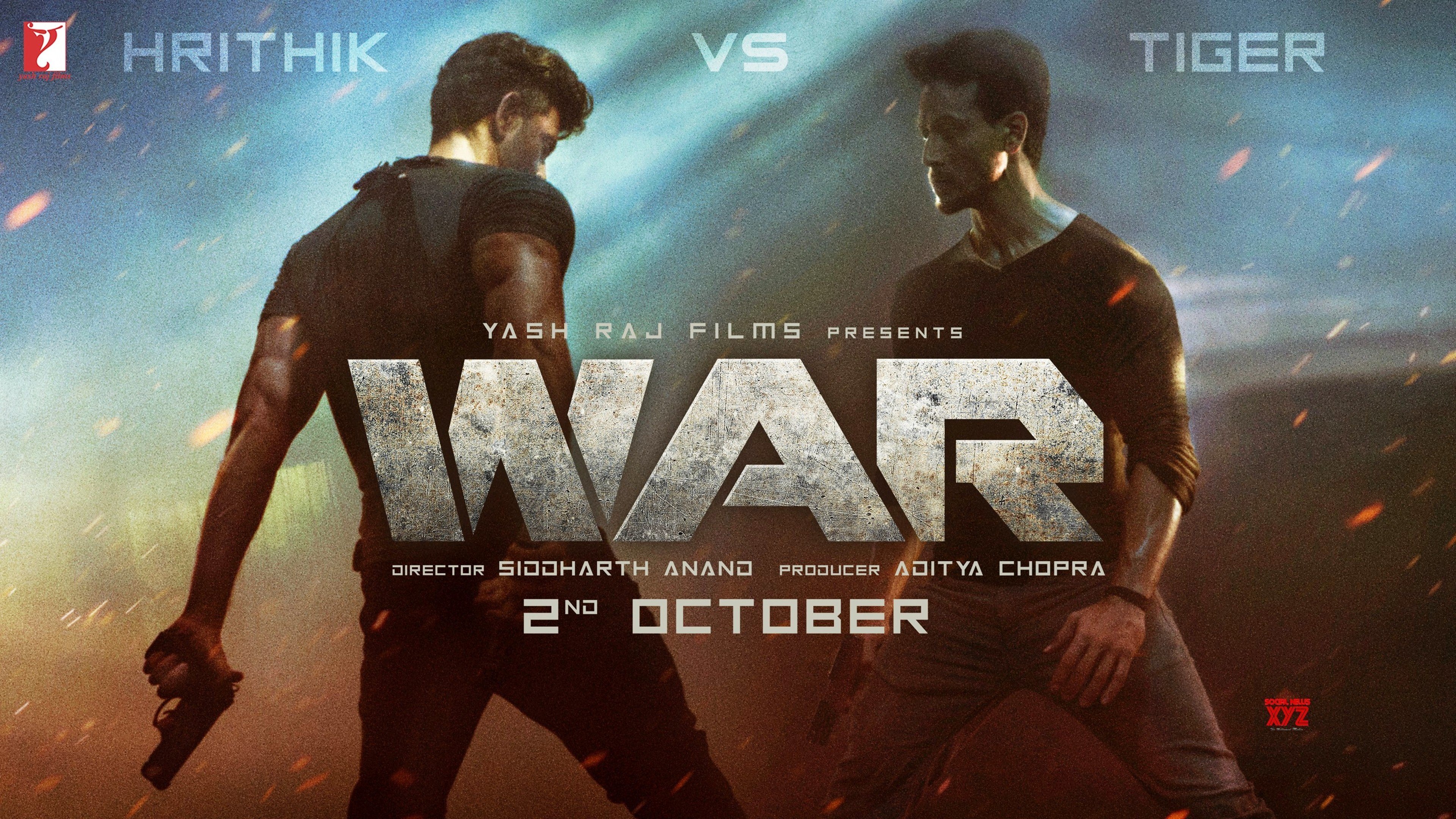 Hrithik Roshan And Tiger Shroff War 2019 Movie 4k Wallpaper - War Tiger Vs Hrithik - HD Wallpaper 