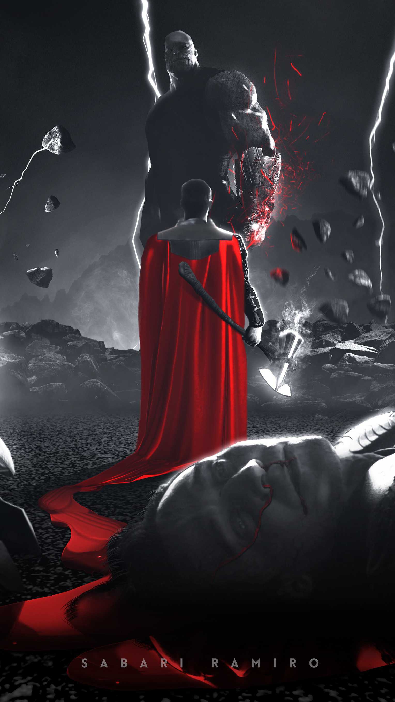 Thor Kills Thanos Endgame - 1528x2716 Wallpaper Thor Kills Thanos Endgame - 1528x2716 Wallpaper
