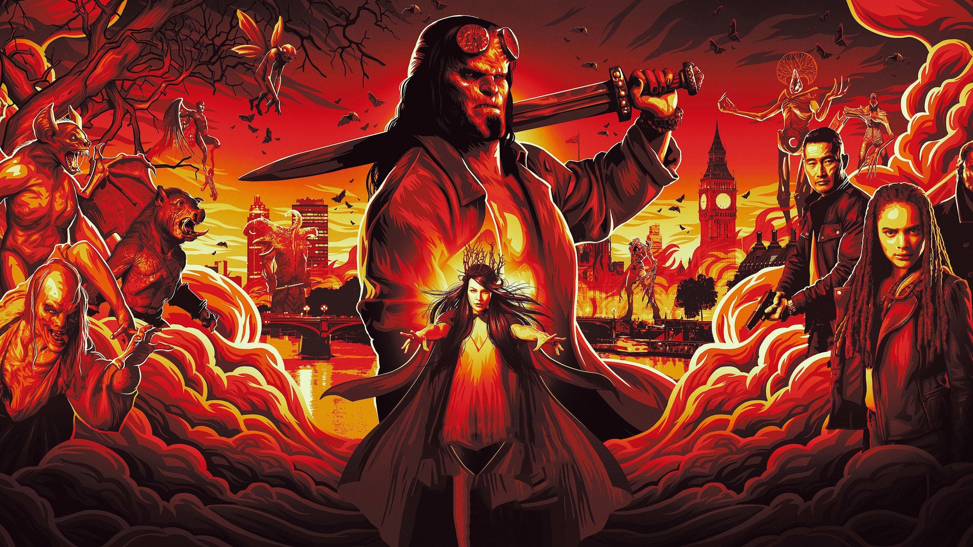Hellboy 2019 Full Movie Wallpaper With High-resolution - Hellboy 2019 Wallpaper Hd - HD Wallpaper 