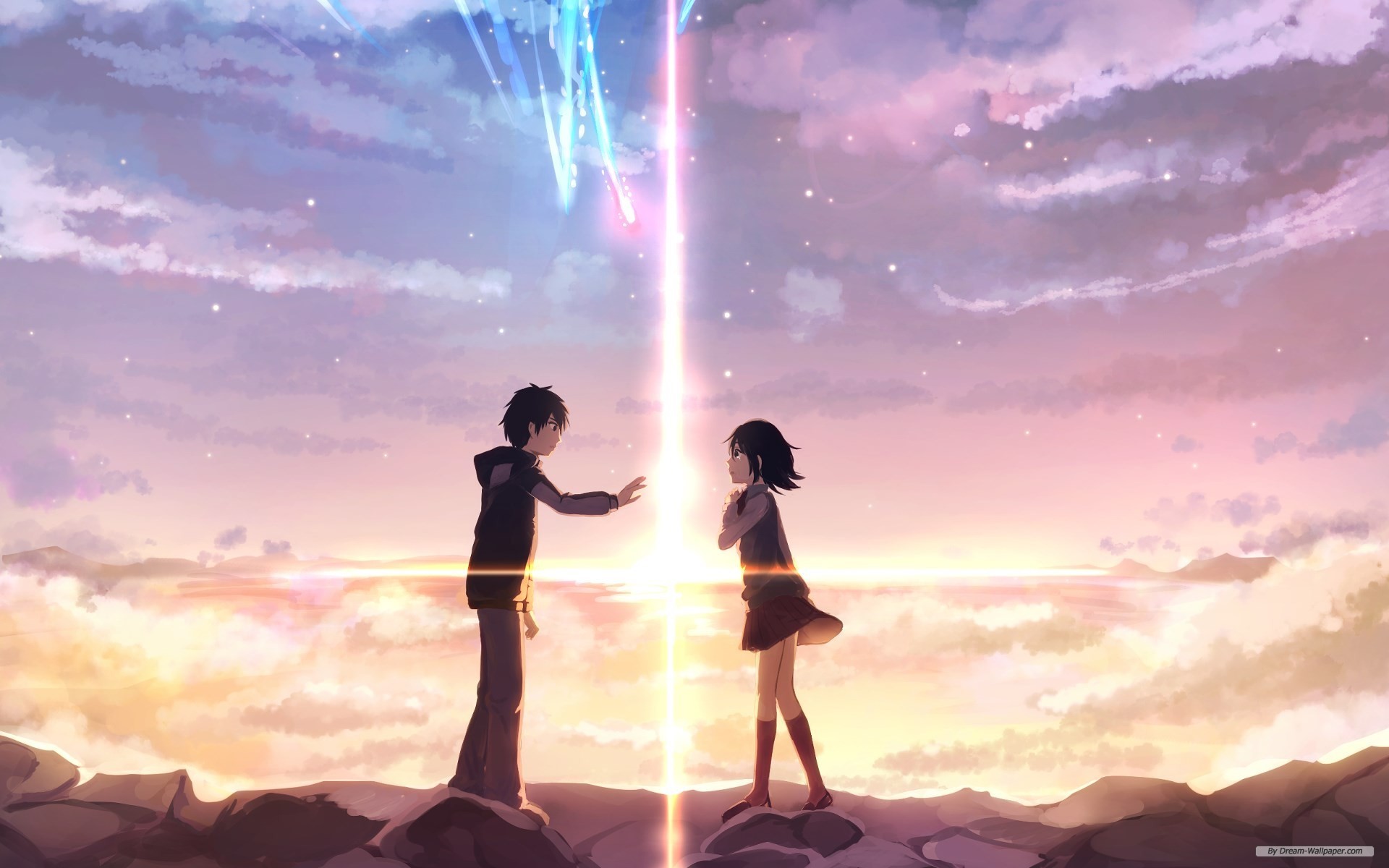 Free Movie Wallpaper - Anime Wallpaper Kimi No Na Wa - HD Wallpaper 