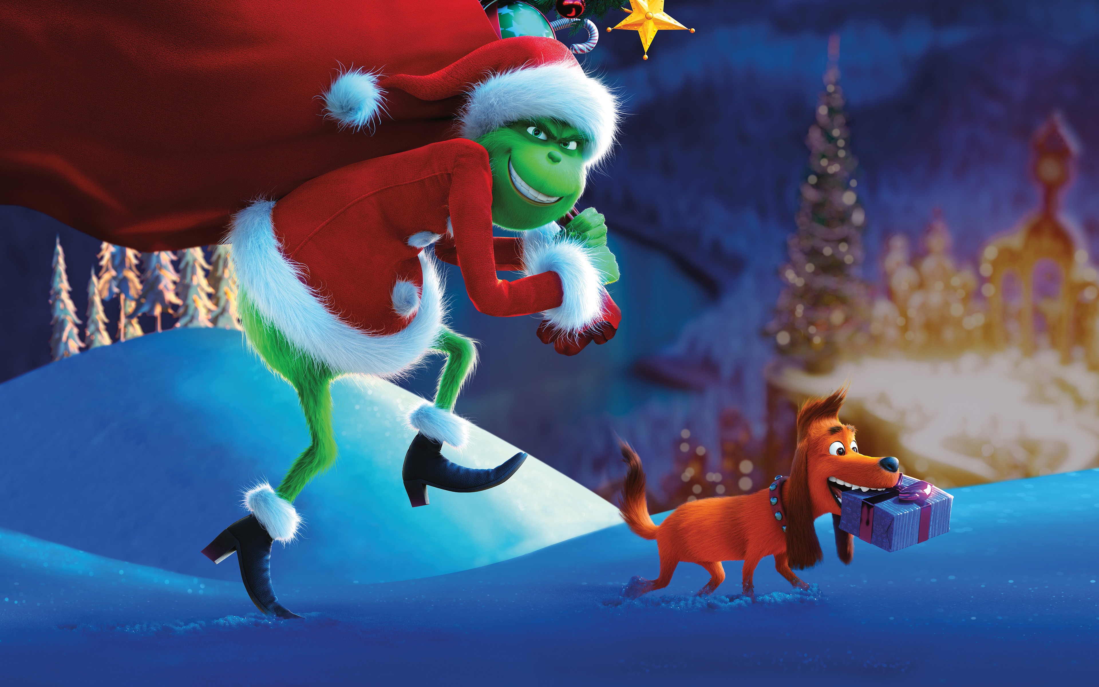 The Grinch 2018 New Animated Christmas Movie Wallpaper - Grinch Background - HD Wallpaper 