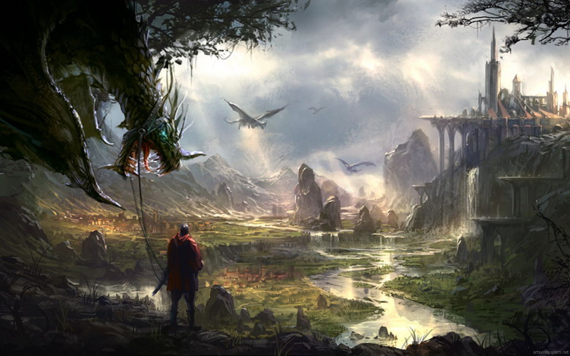 Widescreen Hd Fantasy Wallpaper - Fantasy Wallpaper Hd - HD Wallpaper 