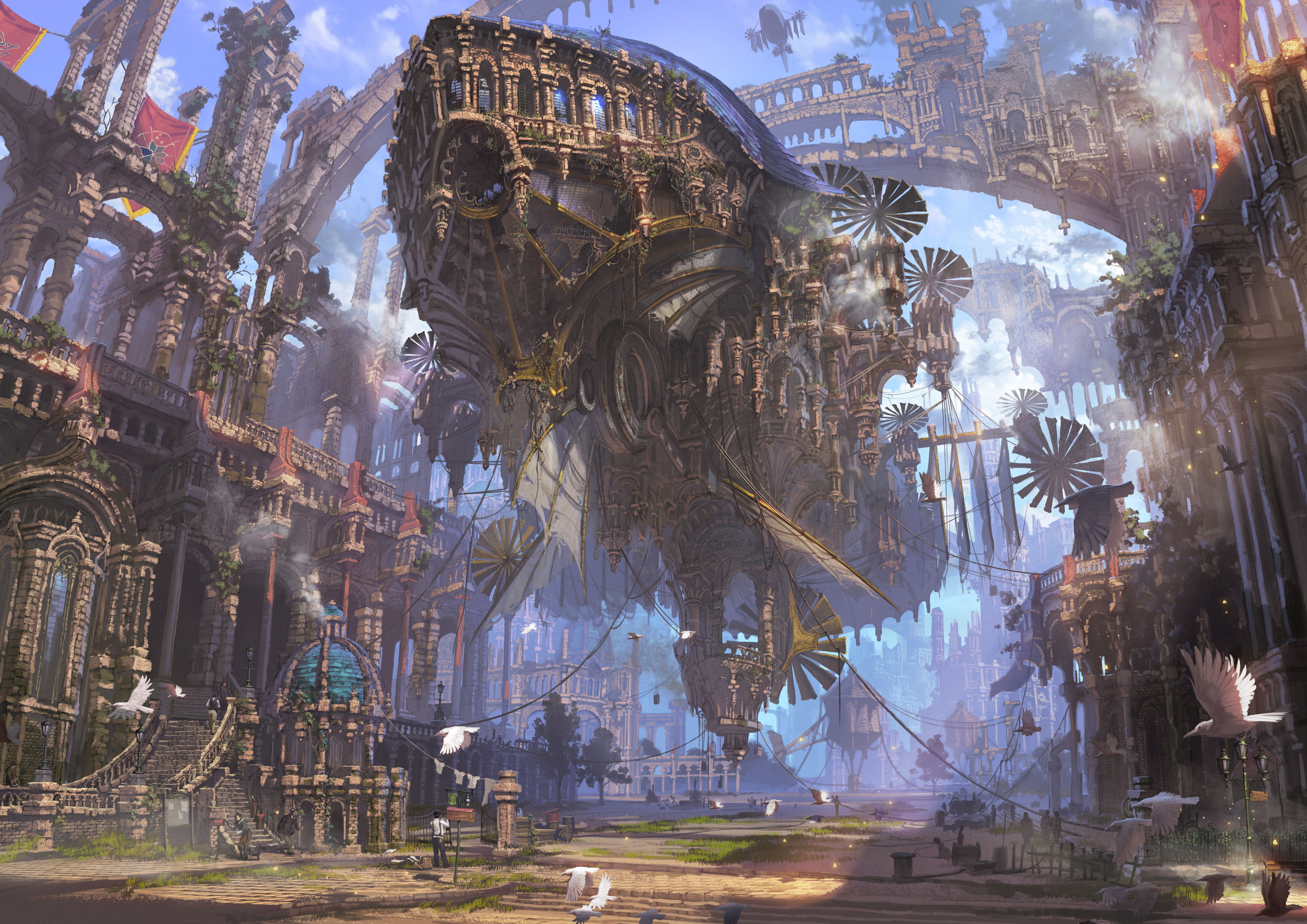 Steampunk Fantasy World - HD Wallpaper 
