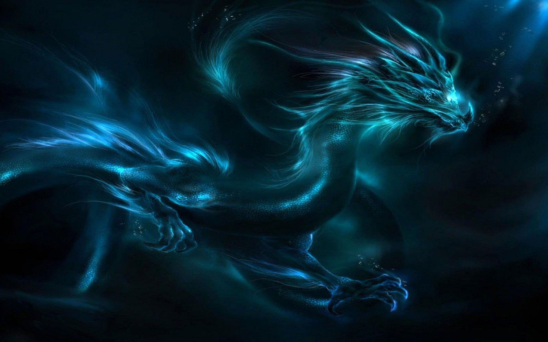 Blue Dragon Wallpapers Wallpapers - Blue Wallpaper Dragon - HD Wallpaper 