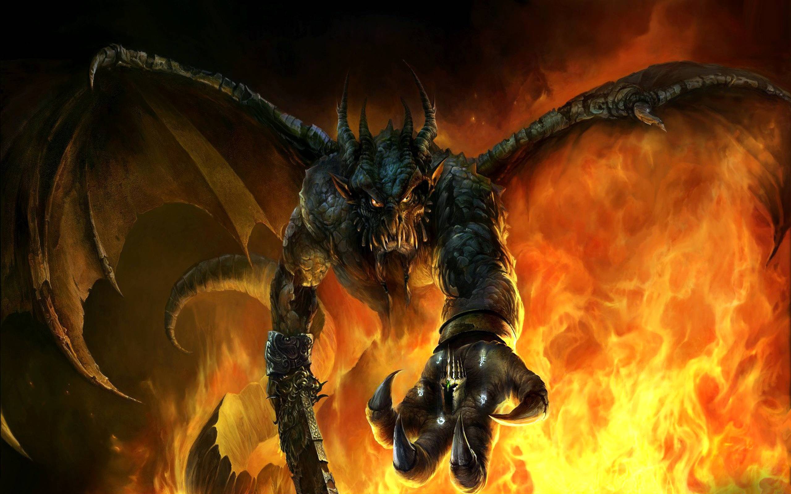 Demon Dragon Wallpaper - Demon Background - HD Wallpaper 