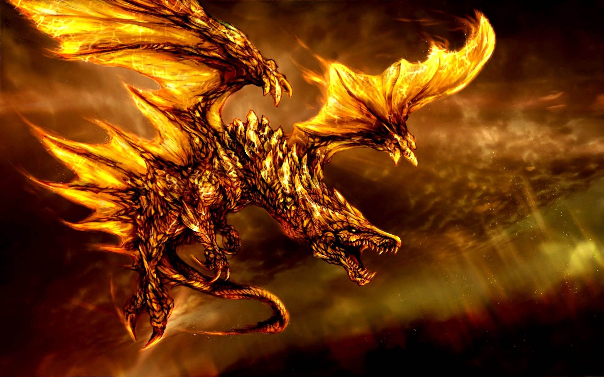 Fire Dragon Cool Backgrounds - HD Wallpaper 