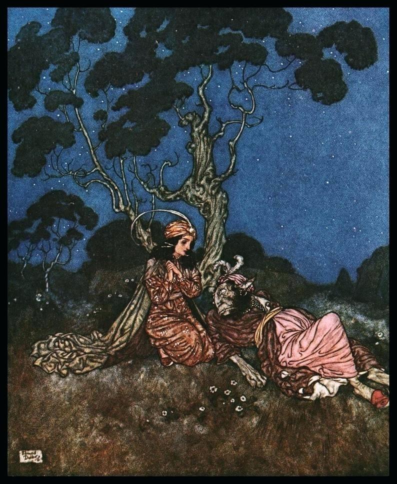 Edmund Dulac Beauty And The Beast - HD Wallpaper 